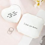 Vassoio portagioie in ceramica personalizzato con foto e testo scritti a mano Matrimonio, fidanzamento, compleanno, festa della mamma, nonna, ecc.
