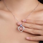Personlig mamma hjerte fødselsstein halskjede Dainty smykker jubileum morsdag bursdagsgave til mamma bestemor