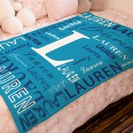 Personalisierte Multicolor weiche Decke mit Namen Home Decor Geburtstag Baby Dusche Geschenk für Jungen Mädchen Familie