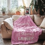 Personalisierte Multicolor weiche Decke mit Namen Home Decor Geburtstag Baby Dusche Geschenk für Jungen Mädchen Familie