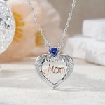 Personlig mamma hjerte fødselsstein halskjede Dainty smykker jubileum morsdag bursdagsgave til mamma bestemor