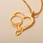 Personalized Dainty Badminton Table Tennis Pickleball Heart Name Necklace Woman Jewelry Birthday Gift for Sport Lovers