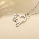 Personalized Dainty Badminton Table Tennis Pickleball Heart Name Necklace Woman Jewelry Birthday Gift for Sport Lovers
