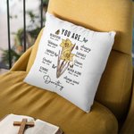 Personalisierte Sie sind Bibelvers Geburt Blume weich werfen Kissenbezug mit Namen Home Decor Taufe Geburtstag Geschenk für Frauen Christian