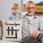 Personalized Grandkids Make Life More Grand Crossword Puzzle Soft Throw Pillow Cover with Names Mother's Day Father's Day Gift for Mom Grandparents