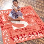 Personalisierte Multicolor weiche Decke mit Namen Home Decor Geburtstag Baby Dusche Geschenk für Jungen Mädchen Familie