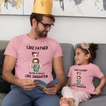 Personalisierte Cartoon Vater und Sohn Tochter 100% Baumwolle Baby Bodysuit Erwachsene Kind T-Shirt mit Namen Vatertag Geschenk für Kind Vater Neugeborenen