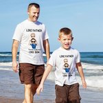 Personalisierte Cartoon Vater und Sohn Tochter 100% Baumwolle Baby Bodysuit Erwachsene Kind T-Shirt mit Namen Vatertag Geschenk für Kind Vater Neugeborenen