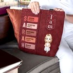 Personlig Bibel Gud Säger Jag Är Tecknad Karaktär Tote Bag med Namn Hopp och Tro Uppmuntrande Kristen Gåva för Kvinnor