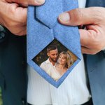 Cravatta personalizzata con foto e nome sulla scatola regalo elegante regalo ideale per anniversario matrimonio e compleanno per marito per papà