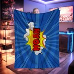 Personalisierte niedliche Comic-Sprechblase Stil weiche Decke mit Namen Club Home Decor Geburtstagsgeschenk für Kinder Comic-Fans werfen