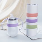 Personalised Multicolour Food-grade Silicone Heat-insulated Bottle Sleeve Cover with Engraved Name Set of 2 Back to School Birthday Gift for Baby Kid