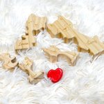 Puzzle en Bois avec 2-5 Noms Personnalisés Design de Chats Cœur Rouge Cadeau Fête des Mères Anniversaire pour Maman Famille Couple