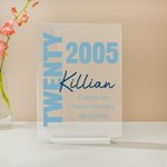 Personalized Birthday Acrylic Plaque with Name Age and Year Text Home Decoration Birthday Gifts for Friends Family
