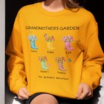 Sudadera personalizada Our Gardest Adventure Floral Boots para adulto con título y 1-6 nombres Día de la Madre Cumpleaños Regalo para mamá Abuela