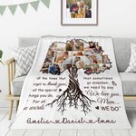 Personlig We Love You Photo Collage Tree Soft Throw Blanket med 1-10 navn Hjemmedekorasjon Bursdag Morsdagsgave til mamma bestemor familie