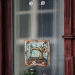 Personalized Sewing Machine Name Suncatcher Window Hanging with Hanging Chain and Two Hooks Room Decor Birthday Mother's Day Gift for Sewing Lover