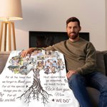 Personlig We Love You Photo Collage Tree Soft Throw Blanket med 1-10 navn Hjemmedekorasjon Bursdag Morsdagsgave til mamma bestemor familie