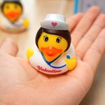 Personalised Cute Nurse Rubber Duck with Name Desk Decor Funny Decompression Toy Birthday Gift for Nurse Graduate