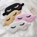 Personlig flerfärgad ögonfransar namn silke sovande ögonmask med påse födelsedag bachelorette party present för kvinnor