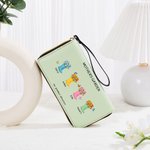 Personalizado Our Grandest Adventure Floral Botas de cuero de pulsera larga cartera con cremallera con 2-6 nombres Cumpleaños Día de la Madre de regalo para las mujeres