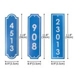 Henkilökohtainen Vedenpitävä Heijastava Alumiini Osoite Sign Plaque oven numero Set of 2 Housewarming lahja perheen naapuri