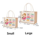 Personalisiertes wiederverwendbares Tote Bag Jute-Tasche Cartoon Charakter Bibelvers mit Namen Muttertag Taufe Geschenk für Mama