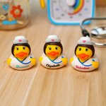 Personalised Cute Nurse Rubber Duck with Name Desk Decor Funny Decompression Toy Birthday Gift for Nurse Graduate