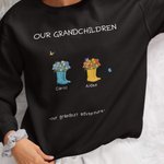 Sudadera personalizada Our Gardest Adventure Floral Boots para adulto con título y 1-6 nombres Día de la Madre Cumpleaños Regalo para mamá Abuela