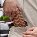 Gepersonaliseerd Beste Man Charmant Geometrisch Draagbaar Leren Sigarenetui met Gegraveerde Naam en Datum Verjaardagscadeau voor Bruidegomsman Mannen Echtgenoot