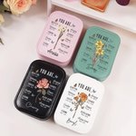 Personalizowane pudełko na biżuterię skórzane z regulowanym lusterkiem LED do makijażu Niezbędny prezent urodzinowy dla kobiet