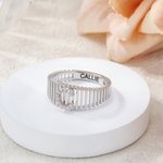Personalized Initial Bar Ring with Name Dainty Jewellery Engagement Bridal Anniversary Birthday Gift for Women Girls