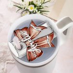 Personalised Soccer Basketball Coquette Bow Name Plate Tag Accessory for 20 oz 30 oz 40 oz Stanley Tumbler Game Day Birthday Gift for Sports Lovers