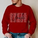 Personalisierte Multicolor 1-20 Namen Soft Crewneck T-shirt Sweatshirt mit Titel Vatertag Geburtstag Geschenk für Papa Opa