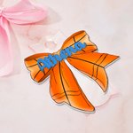 Personalised Soccer Basketball Coquette Bow Name Plate Tag Accessory for 20 oz 30 oz 40 oz Stanley Tumbler Game Day Birthday Gift for Sports Lovers