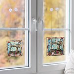 Personalized Sewing Machine Name Suncatcher Window Hanging with Hanging Chain and Two Hooks Room Decor Birthday Mother's Day Gift for Sewing Lover