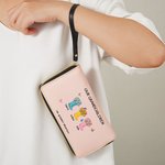 Personalizado Our Grandest Adventure Floral Botas de cuero de pulsera larga cartera con cremallera con 2-6 nombres Cumpleaños Día de la Madre de regalo para las mujeres