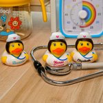 Personalised Cute Nurse Rubber Duck with Name Desk Decor Funny Decompression Toy Birthday Gift for Nurse Graduate