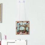 Personalized Sewing Machine Name Suncatcher Window Hanging with Hanging Chain and Two Hooks Room Decor Birthday Mother's Day Gift for Sewing Lover