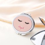Personalisierte Wimper Name Gesicht Design gefaltet Spiegel Multicolor Compact Travel Zubehör Geburtstag Brautjungfer Muttertag Geschenk für Frauen