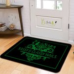 Personalized Flower Nail Art Doormat with Text Birthday Beauty Salon Opening Gift for Nail Technicians Enthusiasts