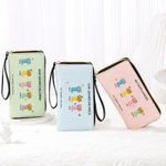Personalizado Our Grandest Adventure Floral Botas de cuero de pulsera larga cartera con cremallera con 2-6 nombres Cumpleaños Día de la Madre de regalo para las mujeres