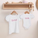 Personalised Love Heart Embroidered Name 100% Cotton Baby Bodysuit Kid T-shirt Birthday Anniversary Gift for Girls Boys