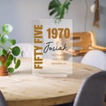 Personalized Birthday Acrylic Plaque with Name Age and Year Text Home Decoration Birthday Gifts for Friends Family