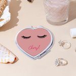 Personalisierte Wimper Name Gesicht Design gefaltet Spiegel Multicolor Compact Travel Zubehör Geburtstag Brautjungfer Muttertag Geschenk für Frauen