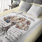 Personlig We Love You Photo Collage Tree Soft Throw Blanket med 1-10 navn Hjemmedekorasjon Bursdag Morsdagsgave til mamma bestemor familie
