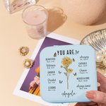Personlig You Are Bibelvers Fødselsblomst Smykkeskrin i lær med navn Reise Essentials Bursdag Jubileum Dåpsgave til kvinner Kristne
