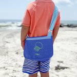 Gepersonaliseerde Geborduurde Krab Stersterfrucht Ijsje Mini Schelpen Verzamelnet Strandtas met Naam Reisbenodigdheden Zomercadeau voor Kinderen