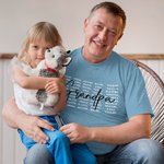 Personalisierte Multicolor 1-20 Namen Soft Crewneck T-shirt Sweatshirt mit Titel Vatertag Geburtstag Geschenk für Papa Opa