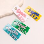 Personalisierte Multicolor Glitter griechischen Buchstaben Name Platte Tag Deckel Topper für 30 oz 40 oz Stanley Becher Zubehör Sorority Geschenk für Schwestern Mädchen
